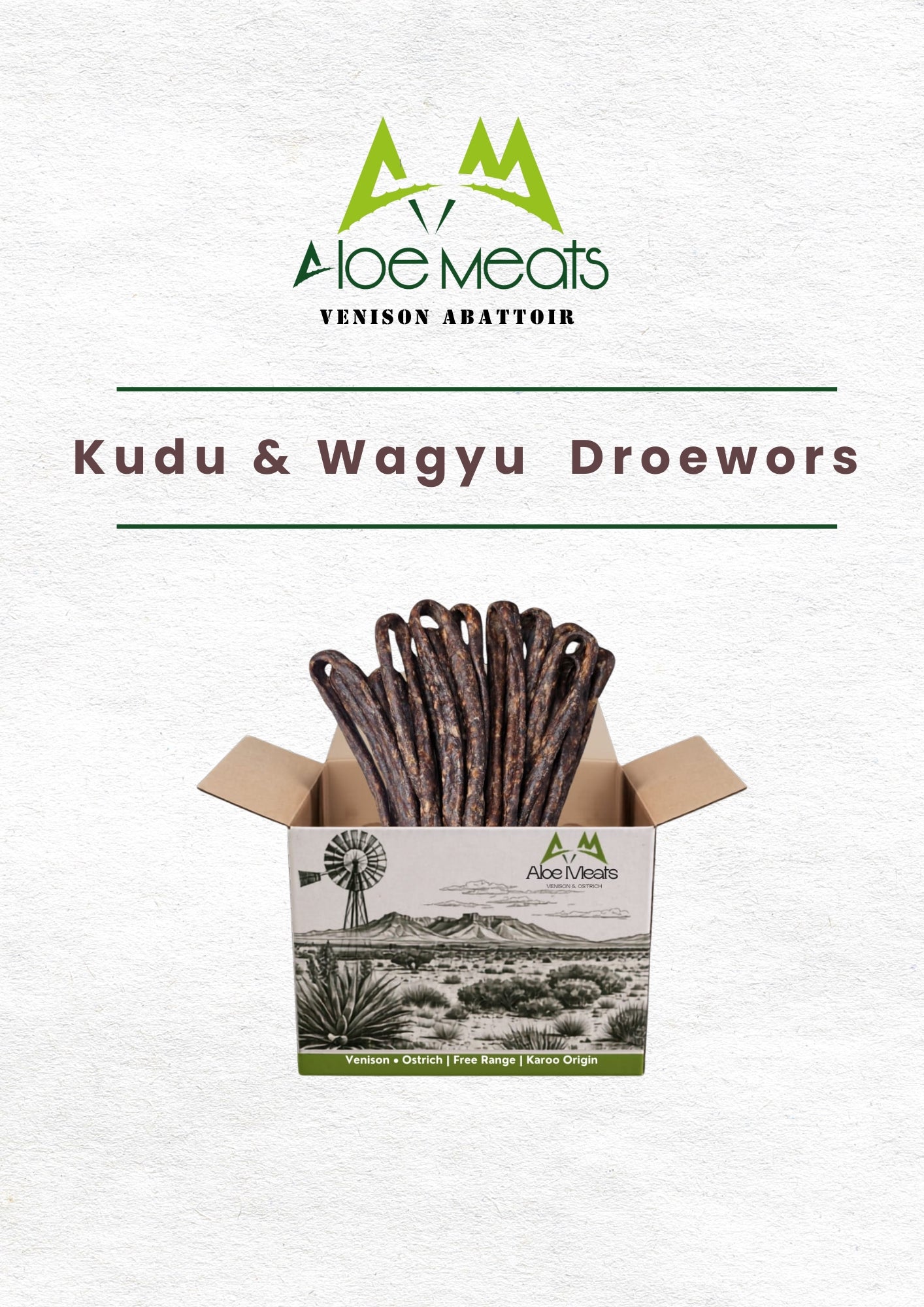 Kudu Wagyu Droëwors — Courier Box 2kg