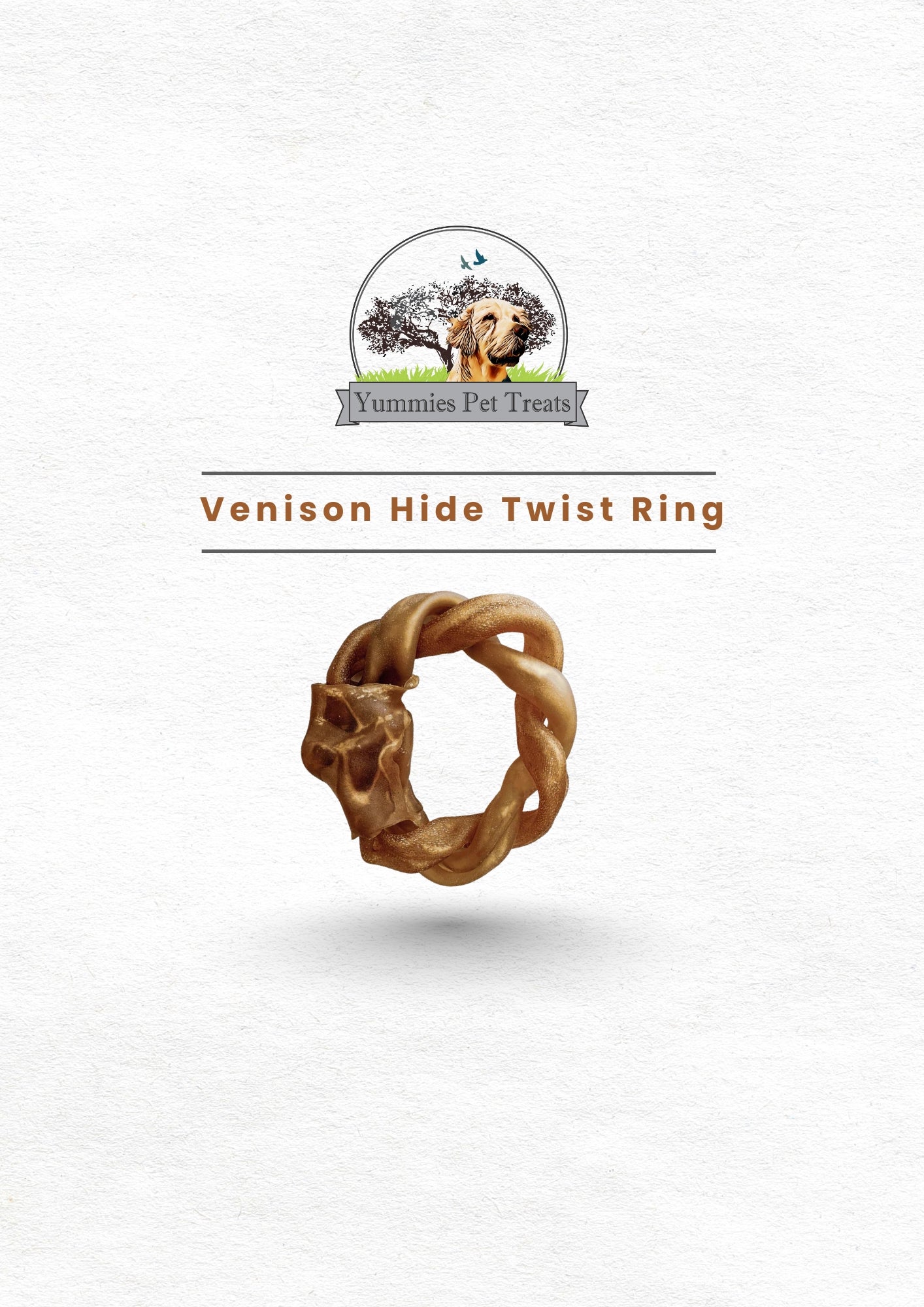 Venison Hide Twisted Ring